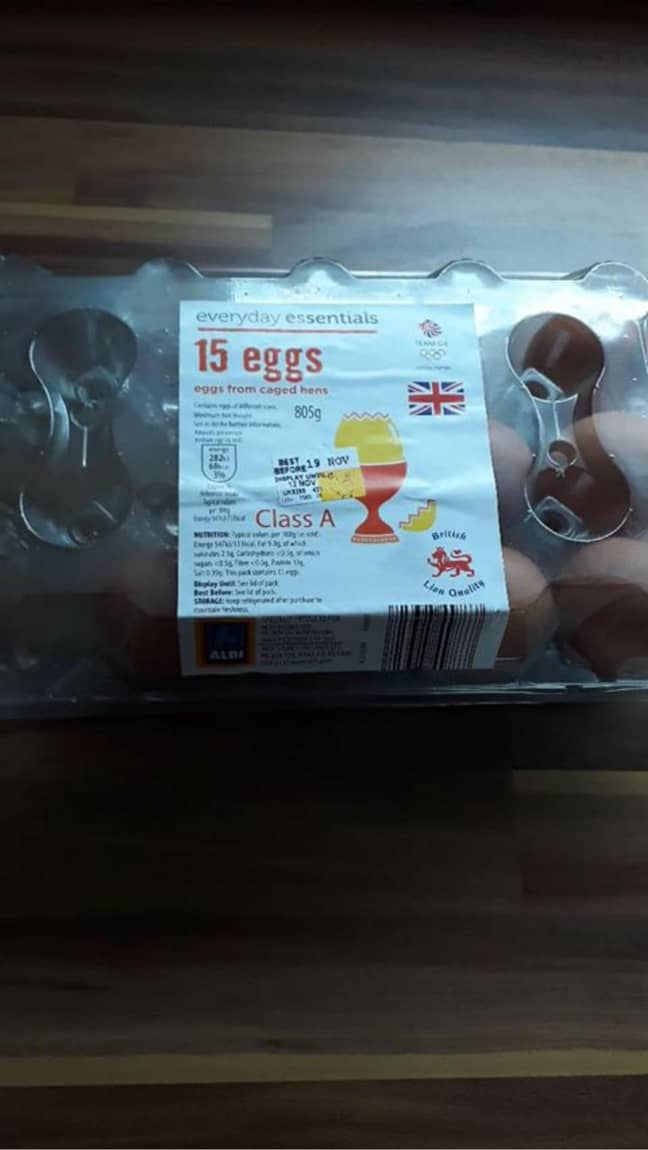 The eggs Annele Piercy bought from Aldi. Credit: Deadline News