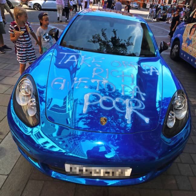 Mr Ilyas said whoever sprayed painted his Porsche must be jealous. Credit: PA