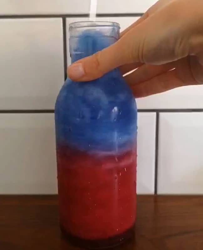 You only need a few ingredients to make your own Tango Ice Blast. Credit: TikTok/Caughtsnackin