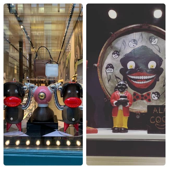 Chinyere compared the figurines to imagery from a Smithsonian exhibition on 'blackface'. Credit: Facebook / Chinyere Ezie