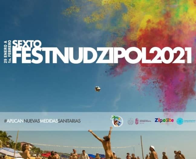 The huge event is set to go ahead despite fears surrounding Coronavirus. Credit: Festival Nudista Zipolite