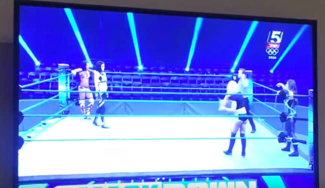 Things looked a bit awkward in the leaked footage. Credit: Twitter/@SeanRossSapp