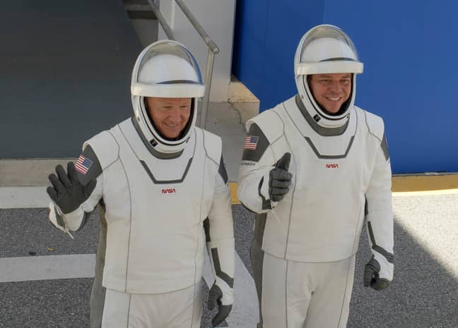 The two astronauts reportedly listened to AC/DC on their way to the shuttle. Credit: PA
