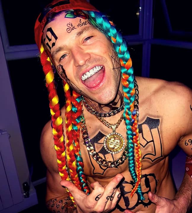Mark Wright dressed as Takeshi 6ix9ine in a now-deleted Instagram post. Credit: Instagram/@wrighty_