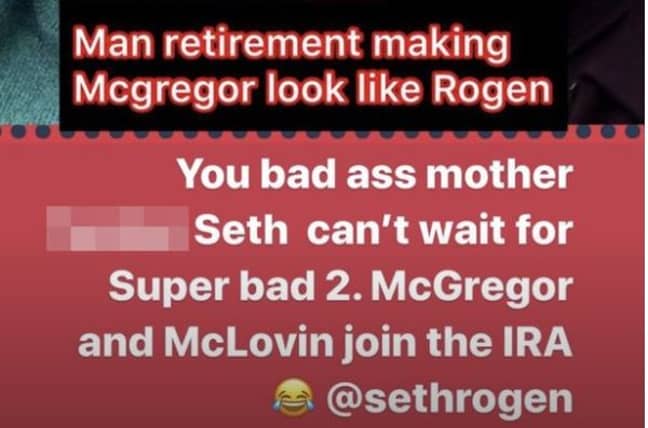 McGregor responded to jokes that he looks like the comedian. Credit: Conor McGregor/Instagram