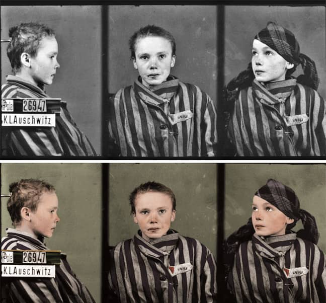 Joachim has restored old photographs of prisoners and victims of the Second World War. Credit: Joachim West