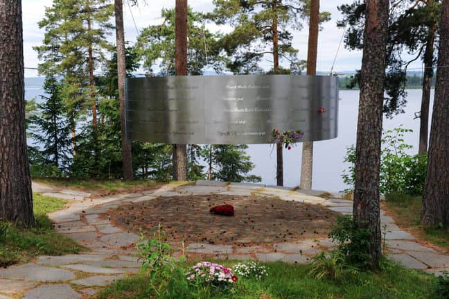 Memorial to the 69 people who died on the island of Utoya. Credit: Sigrid Harms/dpa/Alamy Live News