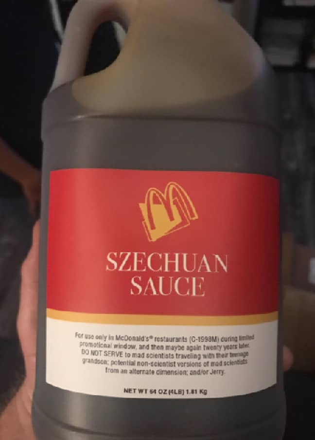 Bottle of szechuan sauce
