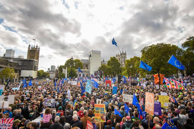 Thousands gathered to protest in London. Credit: PA