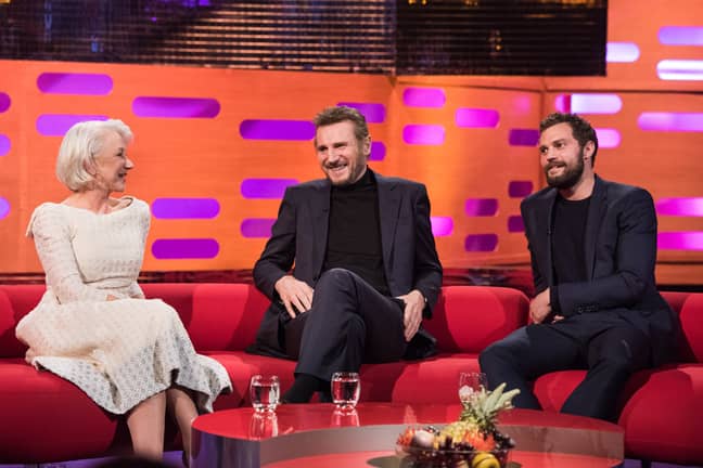 Helen Mirren, Liam Neeson and Jamie Dornan. Credit: PA