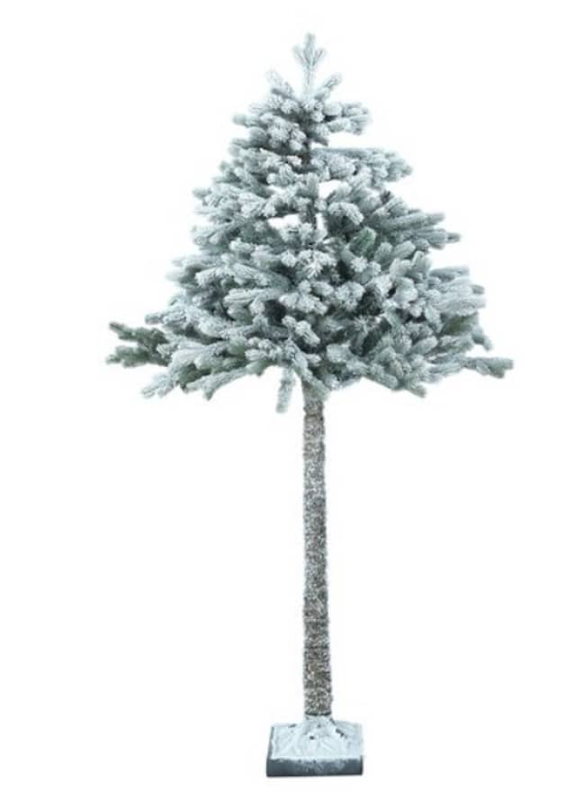 The 'half-trees' come in green or 'snowy'. Credit: Argos