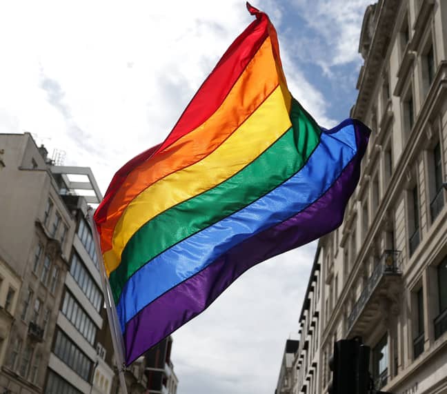 A Pride flag. Credit: PA