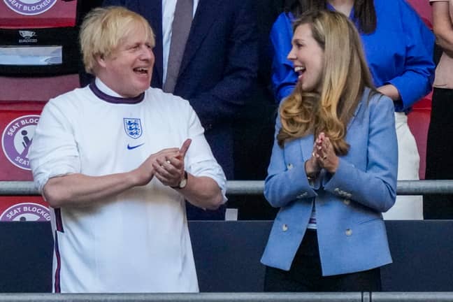 Boris Johnson and wife Carrie. Credit: PA