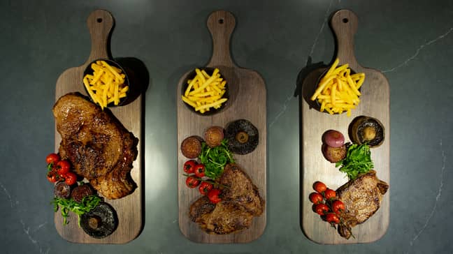 The 28oz steak (left) will be available from 13 June. Credit: Aldi 