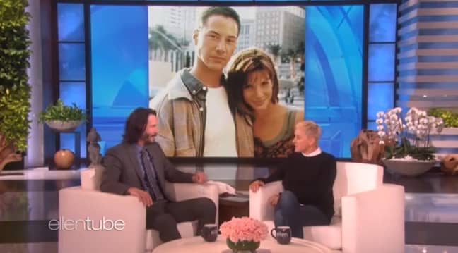 Keanu Reeves speaking to Ellen DeGeneres. Credit: NBC
