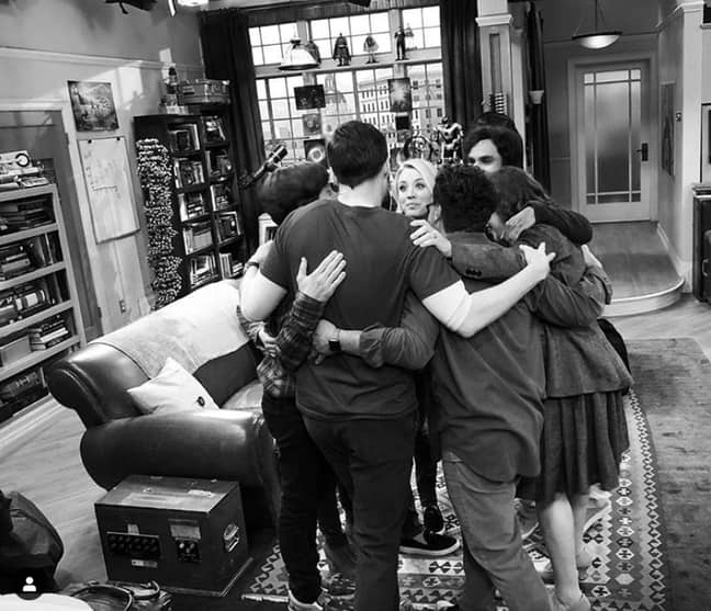 Kaley posted the black and white shot of the cast's final scene together. Credit: Instagram/Kaley Cucuo