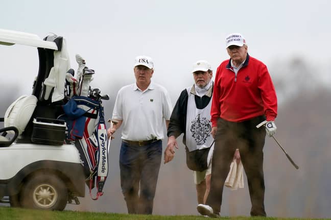 Trump skipped the Pandemic Preparedness meeting to play golf. Credit: PA