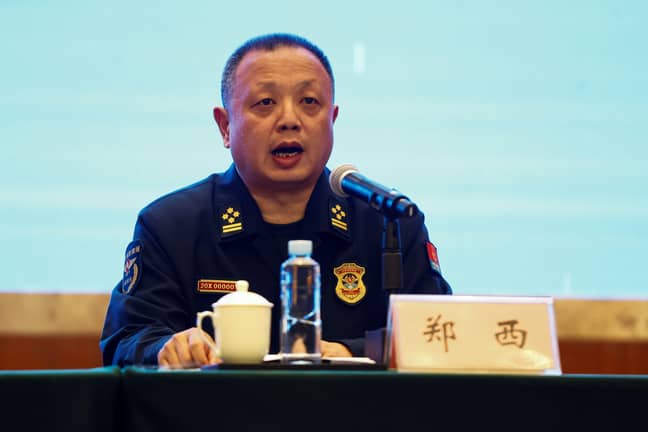 Zheng Xi, head of the Guangxi fire-fighting rescue team. Credit: Alamy