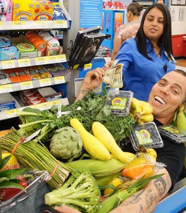 Vegans were not happy with Steve-O and said he was 'not on their team'. Credit: Instagram