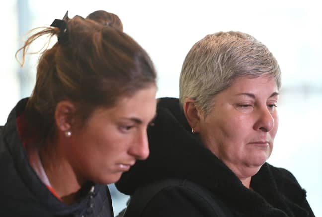 Emiliano Sala's sister Romina (left) and mother Mercedes. Credit: PA