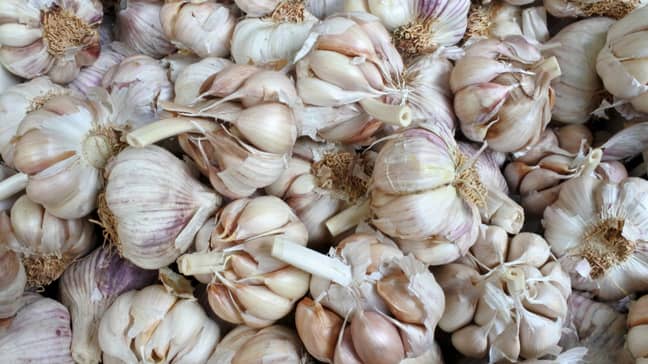 Garlic bulbs. Credit: PA