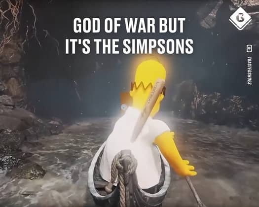 God of War but it's The Simpsons