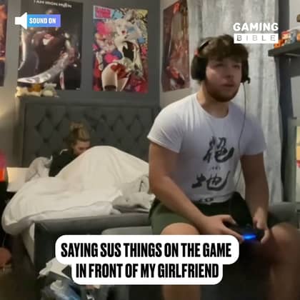 Saying sus things on the game in front of my girlfriend 🎮🎙️