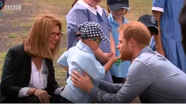 ​Prince Harry Receives Hug From Kid With Down Syndrome In Australia