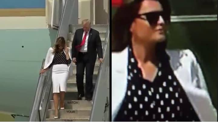 Conspiracy Theorists Think Footage Proves Melania Trump Has Body Double
