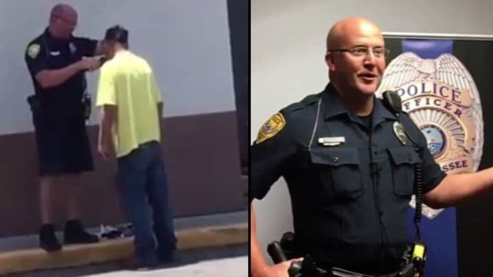 Police Officer Helps Homeless Man Shave For McDonald's Job Interview