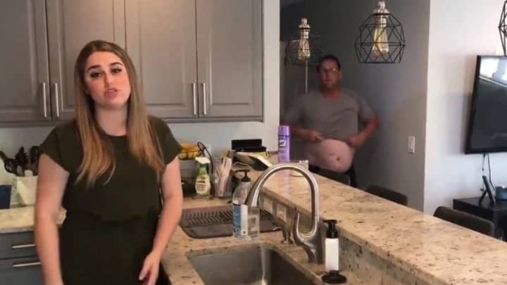 Topless Dad Interrupts Daughter's News Broadcast As She Works From Home