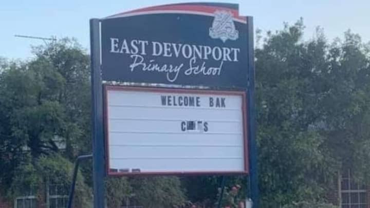 Police Hunting For Whoever Rearranged Aussie School's Sign To Say 'Welcome Bak C***s'
