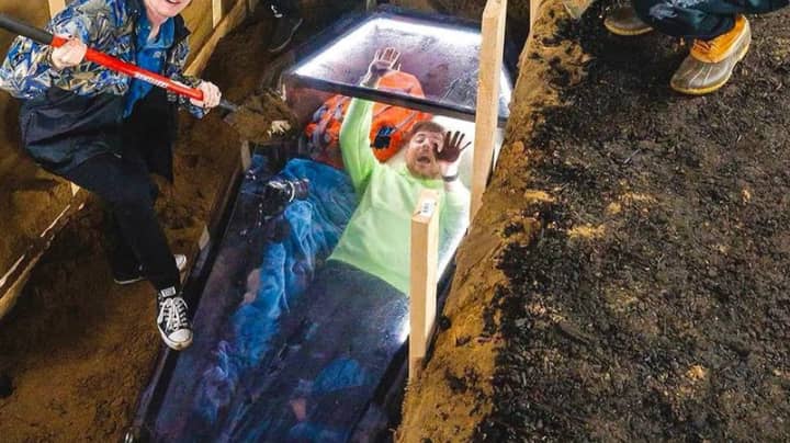 YouTuber MrBeast Spends 50 Hours Buried Alive In Coffin
