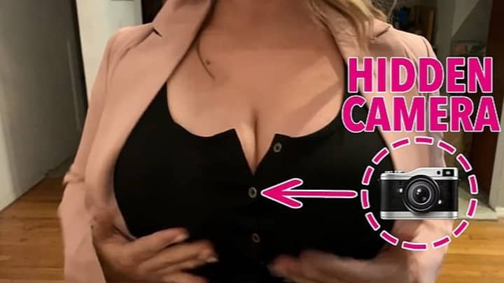 Woman Secretly Films People Looking At Her Chest For Breast Cancer Awareness