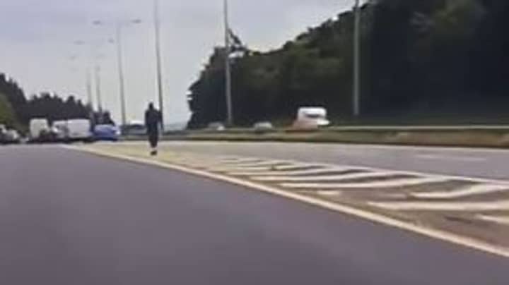 E-Scooter Driver Tries To Join Motorway