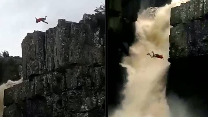 Man 'Lucky To Be Alive' After Backflipping Into Britain's Most Powerful Waterfall