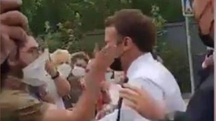 French President Emmanuel Macron Slapped In The Face