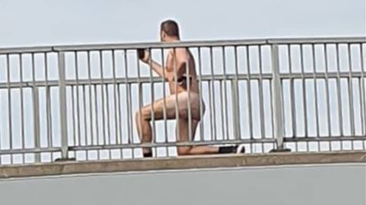 Naked Man Spotted Doing Squats On Bridge Over Busy Road