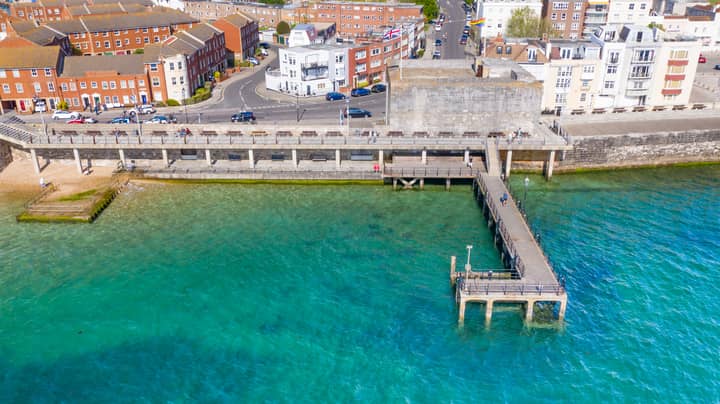 Drone Photos Show Sea Around Portsmouth Looking Like A Tropical Paradise