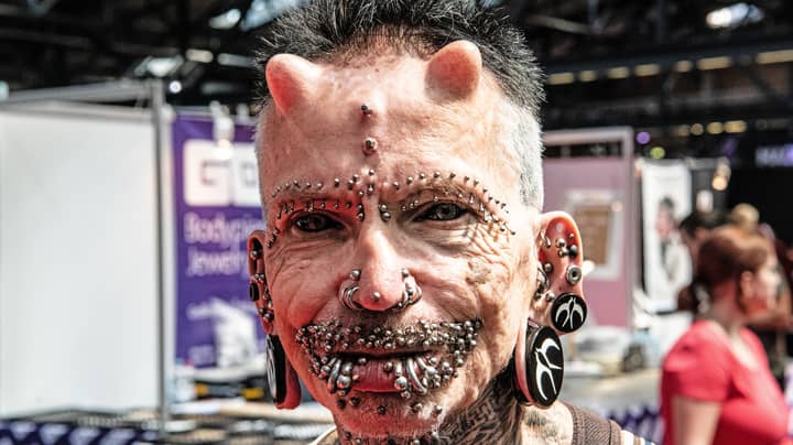 Man With More Than 450 Piercings Shows Off Set Of 'Devil Horns' 
