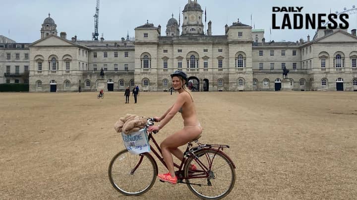 Woman Cycles Naked Around London To Raise Money For Suicide Prevention 