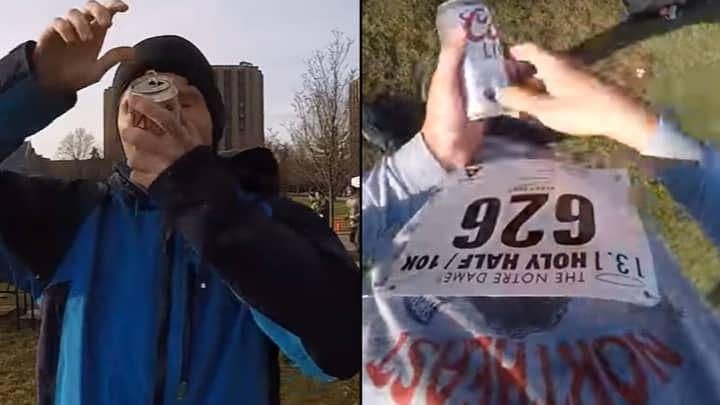 Runner Drinks A Beer For Every Mile Of Half Marathon And Smashes It