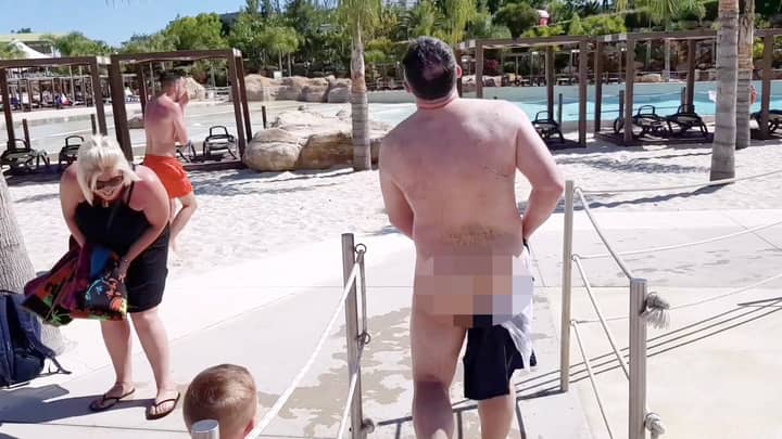 Dad Tricked By Dissolving Shorts Prank While At Waterpark On Holiday -  LADbible