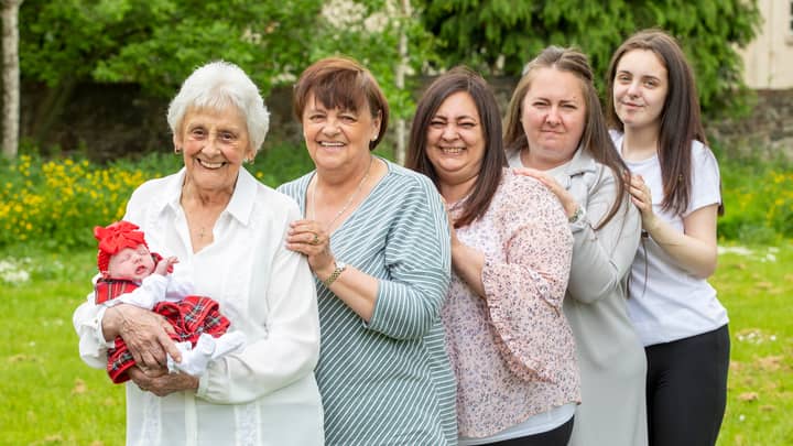 Woman Becomes One Of The UK's Only Great-Great-Great Grandmothers