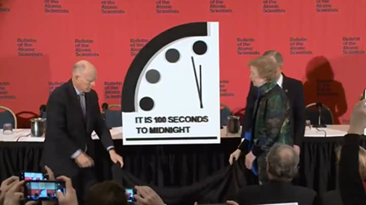 Doomsday Clock Updated To 100 Seconds To Midnight