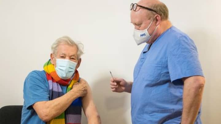 Sir Ian McKellen Praises Healthcare Workers As He Gets The Covid-19 Vaccine