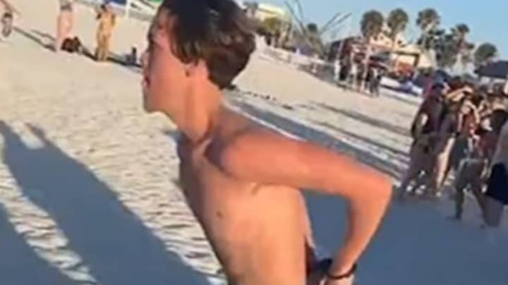 Handcuffed Spring Breaker Cheered On By Entire Beach As He Flees From Cops