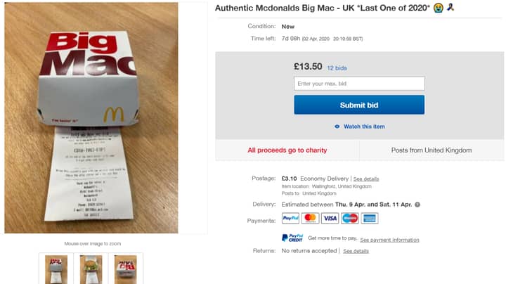 ​People Are Selling McDonald’s Big Macs And Chicken Nuggets On Ebay
