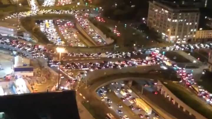 Record-Breaking 438-Mile Traffic Jam In Paris As People Flee Ahead Of Second Lockdown