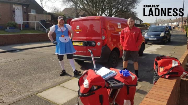 Postman Is Doing His Deliveries In Fancy Dress To Keep Spirits High